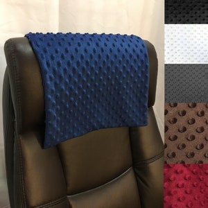 minky dot soft Sofa, Loveseat, Chaise, Kids chair, Headrest Recliner Cover, leather damage Protector, Suede backing.