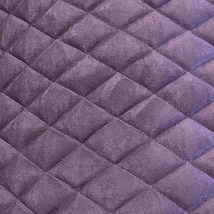 Pre Quilted Diamond Cotton Fabric by The Yard Single Face 44 Wide, Making  for Padded Jacket, Interlinings Fabric (Mini Rose Charcoal)