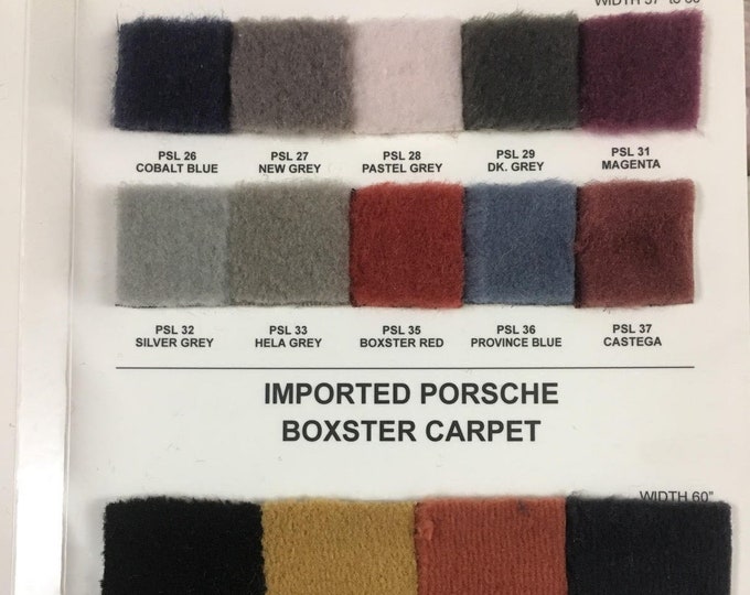 Porsche Sliver knit  and Boxter imported Carpet Fabric for Automotive Upholstery - Sold by the yard