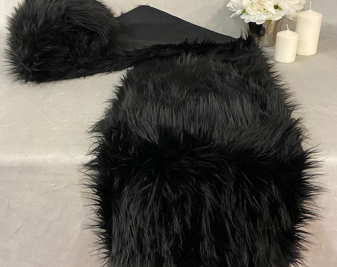 Furry Shaggy Faux Fur Table Runner table linen, holiday decor, home decor