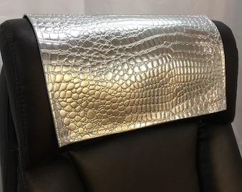 CROCODILE DARK BROWN antiqued embossed textured soft Italian Lambskin Lamb Sheep leather material for sewing skin hide 7sqf 0.7mm #A4825
