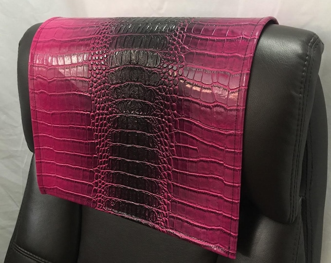 Magenta Nile faux leather vinyl Sofa Loveseat Chaise Theater Seat RV Cover Chair Caps Headrest Pad, Recliner Head Cover, Furniture Protector