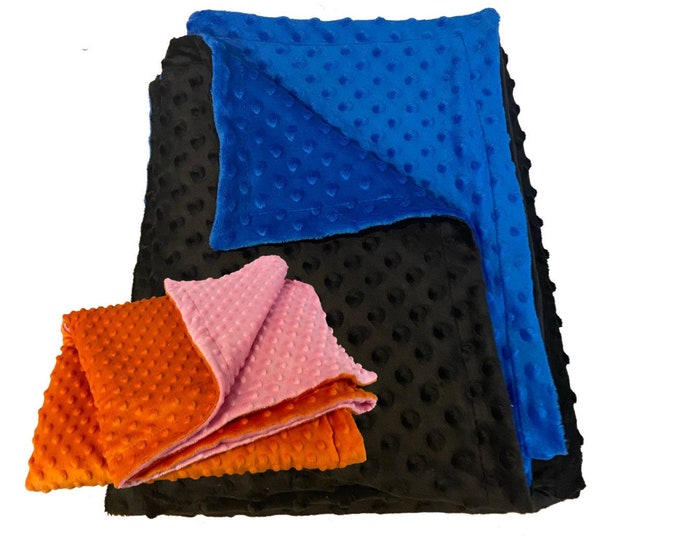 Dot Blanket Double-Sided Throw Bedding  72" x 60 "  Multiple colors FREE SHIPPING