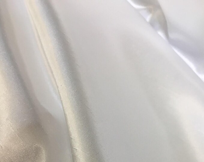 Satin Shantung Solid Fabric WHITE / 60" Wide / Sold by the yard