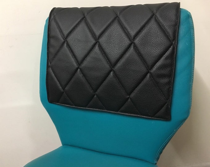 Black Champion Quilted Vinyl, Sofa, Loveseat, Chaise, Theater Seat, RV Cover, Chair, Headrest Pad, Recliner Head Cover, Protector