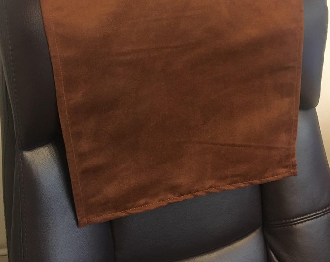 leather Brown faux suede Sofa, Loveseat, Chaise, Theater Seat, RV Cover, Chair Caps, Headrest Pad, Recliner Head Cover, leather Protector