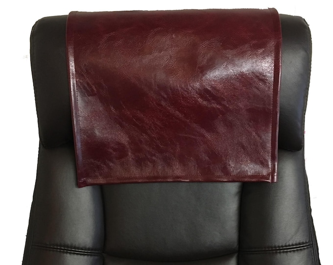 Vinyl, Burgundy Distressed, 24x30 , Sofa, Loveseat, Chaise, Theater Seat, RV Cover, Chair Caps, Headrest Pad, Recliner Head Cover, arm resxt