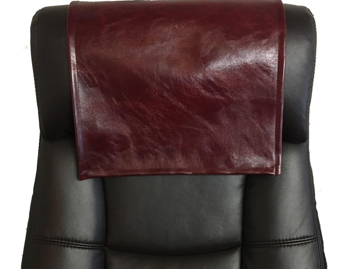 Vinyl, Burgundy Distressed, 30x30, Sofa, Loveseat, Chaise, Theater Seat, RV Cover, Chair Caps, Headrest Pad, Recliner Head Cover, arm rest