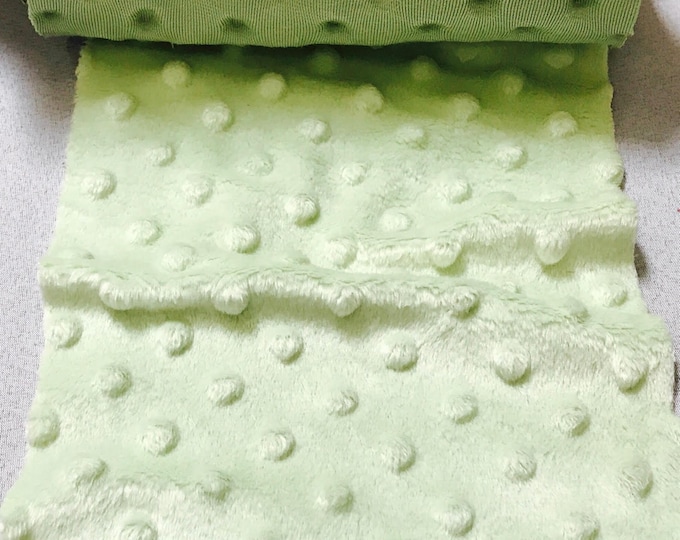 SAGE Soft  Dimple Dot faux Fur fabric for Bedding, drapery, costume, decor, By THE YARD