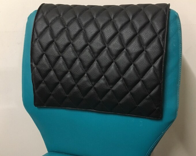 Black Champion Quilted Vinyl, Sofa, Loveseat, Chaise, Theater Seat, RV Cover, Chair, Headrest Pad, Recliner Head Cover, Protector