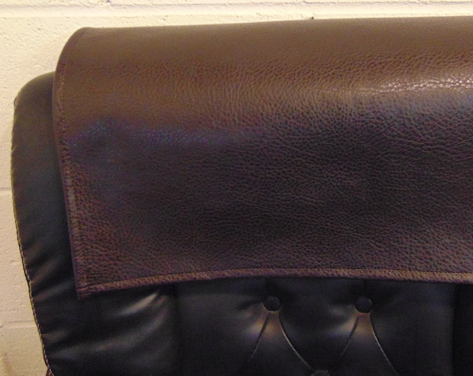 Vinyl Ford, Brown, 15x15 Sofa Loveseat Chaise Theater Seat, RV Cover, Chair Caps Headrest Pad, Recliner Head Cover, Furniture Protector