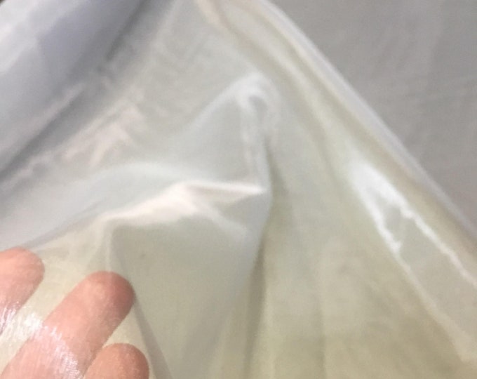 5 YARDS- Silver Mirror Organza  sheer fabric polyester 58" wide