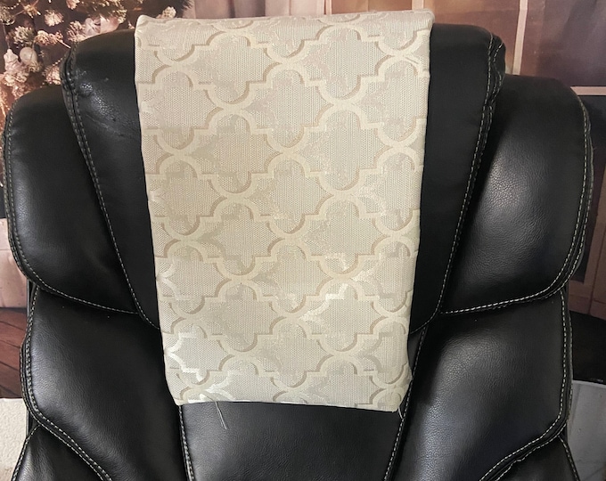 14" by 30" Moroccan damask, Sofa, Loveseat, Chaise, Theater Seat, RV Cover, Chair Caps, Headrest Pad, Recliner Head Cover, Protector