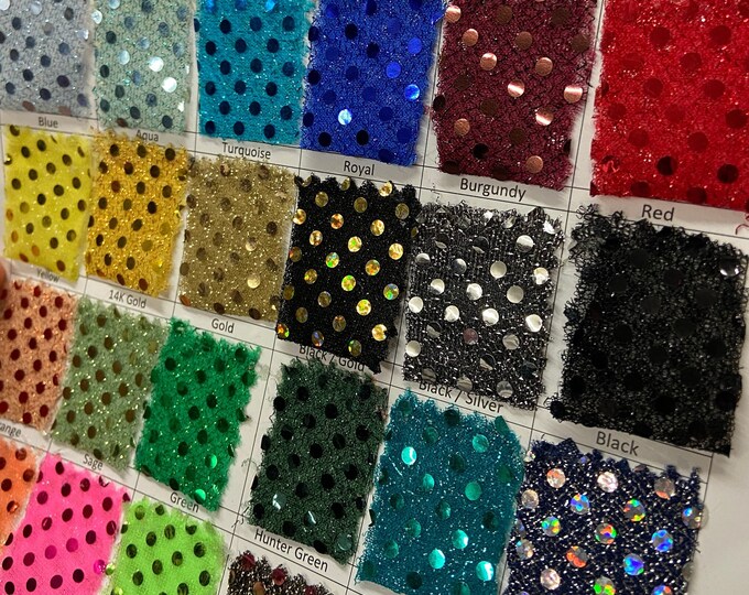 Confetti Polka Dot Mirror small dot sequin light weight mesh fabric BY THE YARD 45" Wide