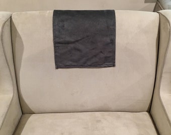 Charcoal Suede Sofa, Loveseat, Chaise, Theater Seat, RV Cover, Chair Caps, Headrest Pad, Recliner Head Cover, Furniture Protector