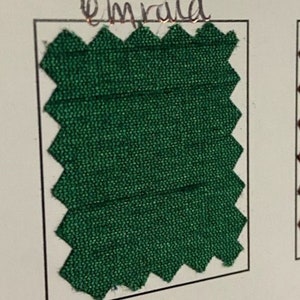 Emerald Green Shantung Dupioni Faux Silk two tone fabric BY THE YARD 54&quot; wide