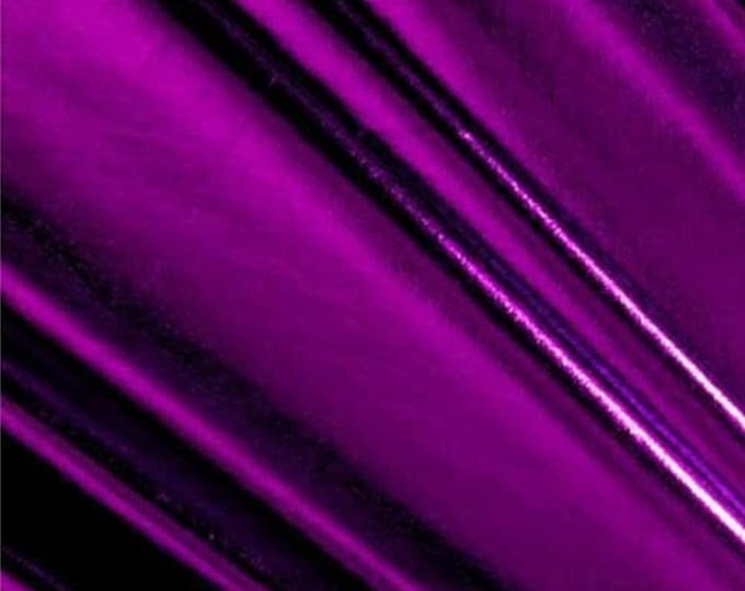 Foil 4Way Stretch Spandex fabric, purple BY THE YARD 60" Wide