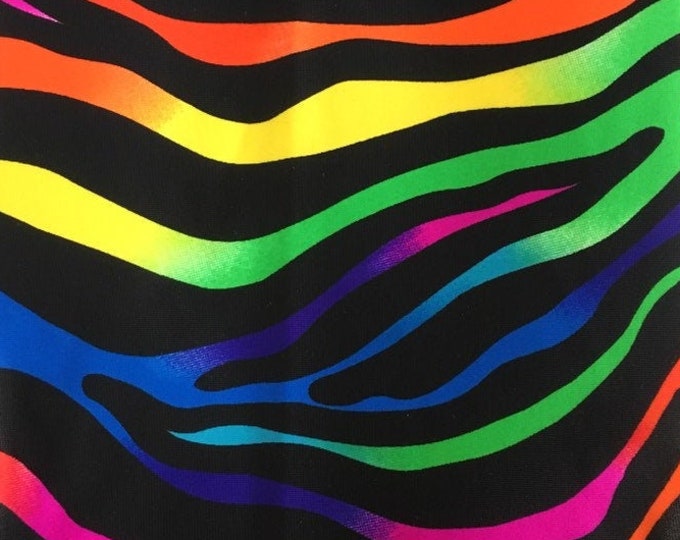 zebra Nylon SPandex wet print dance swimsuits 4 way stretch 58" wide  Sportswear, Athletic