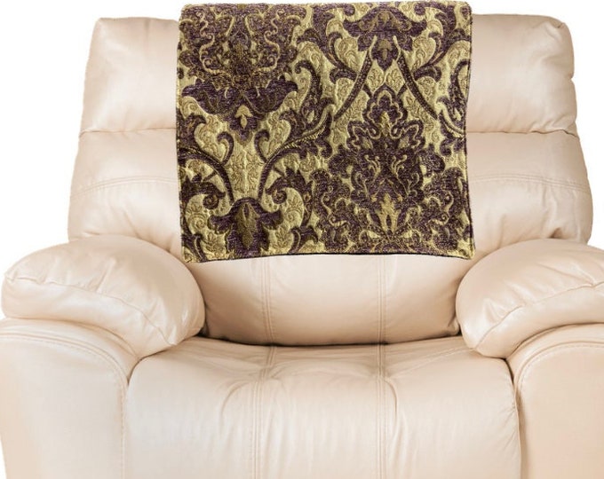 14x30 light purple chenille saxxon , Sofa, Loveseat, Chaise, Theater Seat, RV, Chair, Headrest Pad, Recliner Head Cover, Protector