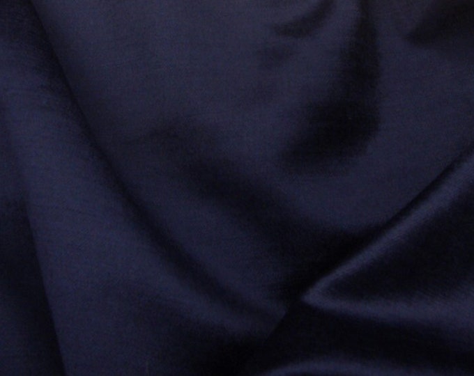 Cotton Rayon Blend Velvet Upholstery Drapery Fabric By The Yard 54" Wide -Navy