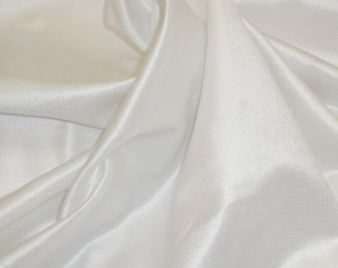 Star White Cotton Rayon Velvet Upholstery,  Drapery Majestic Fabric By The Yard 54" Wide