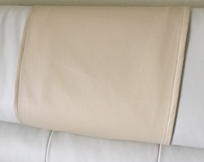 Ivory faux leather vinyl Recliner protector for rips tears damage, sofa love seat headrest armrest couch furniture accessories