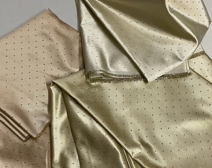 Lame Polyester metallic dotted drapery Fabric BY THE YARD 60" wide