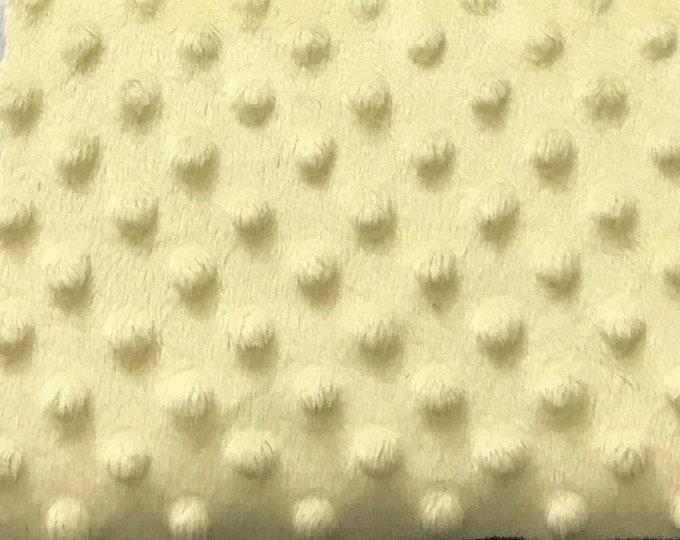Banana Minky dimple dot soft fabric BY THE YARD 60 " Wide
