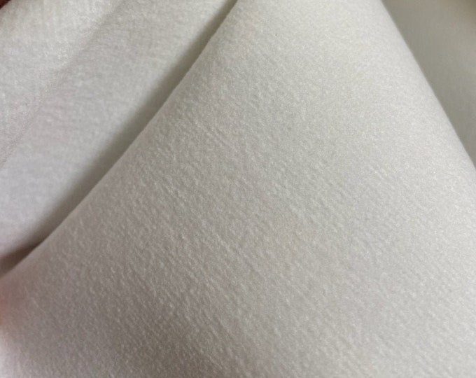 Velvet Micro Plush, Upholstery and Drapery stain resistant fabric 54” wide -White