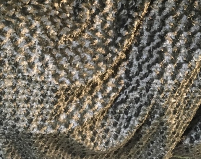 Olive Rosebud floral fur soft fabric BY THE YARD 60" Wide