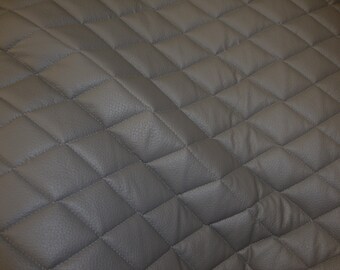 Silver Wet Fetish Patent Quilted Vinyl fabric with 3//8/" Foam Backing Upholstery