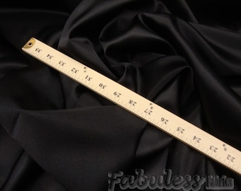 Black Bridal Satin fabric per yard 60” wide