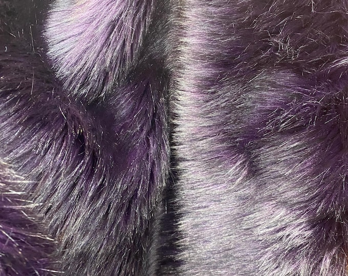 Husky Plum faux Synthetic Fur upholstery Fabric by the yard 60" wide
