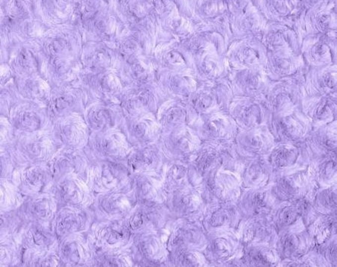 lavender Rosebud floral fur soft fabric BY THE YARD 60" Wide