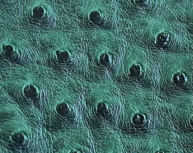 Half yard cuts Hunter green ostrich faux vinyl Marine grade UV resistance waterproof Fabric