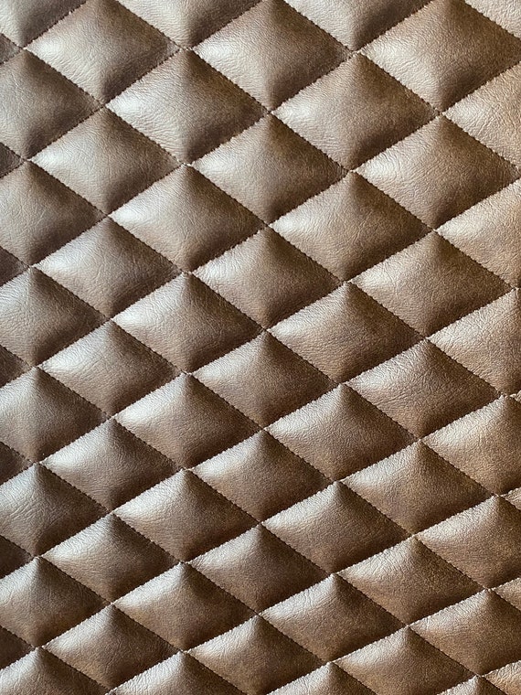 Chocolate Diamond Quilted Faux Leather Vinyl 3/8 Foam Backing 54 Wide Upholstery  Fabric by the Yard – Fabulessfabrics Inc