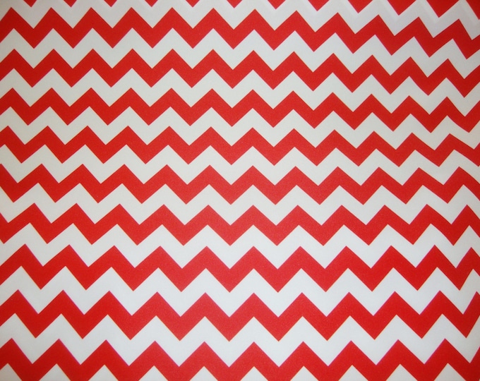 Waterproof Chevron ZIG ZAG Red White Outdoor Canvas fabric 60" 600 Denier wide sold BTY