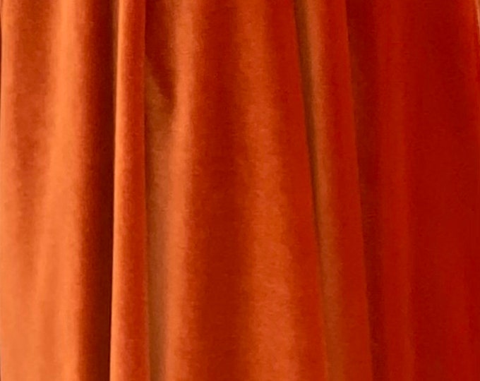 Rust two way stretch velvet spandex apparel drapery fabric 60" Wide