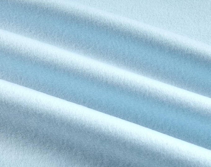 Light Blue Soft Cozy Fleece Fabric by the Yard | Warm Anti-Pill Fleece for Blankets, Crafts, Apparel & DIY Projects 60” wide