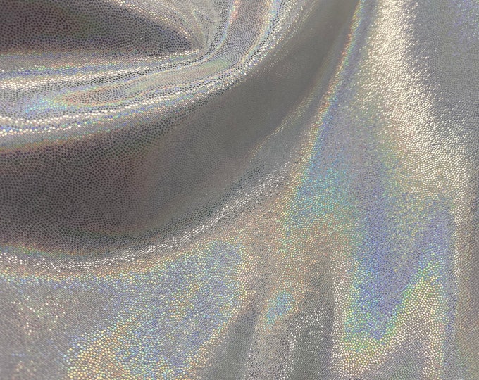 Silver hologram 4-Way Stretch Mystique Spandex Fabric 60 " Wide