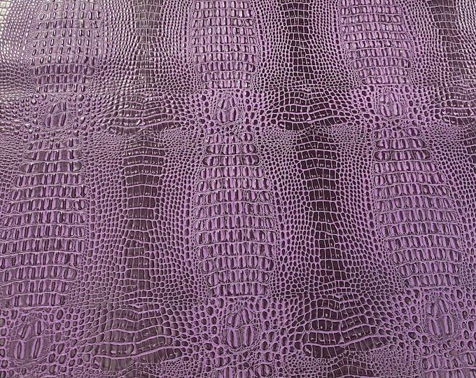 Purple Marine Gator Upholstery Vinyl Fabric - Sold By The Yard - 54"