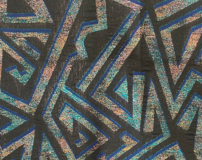 Multi zigzag Jacquard light weight multi purpose fabric by the yard