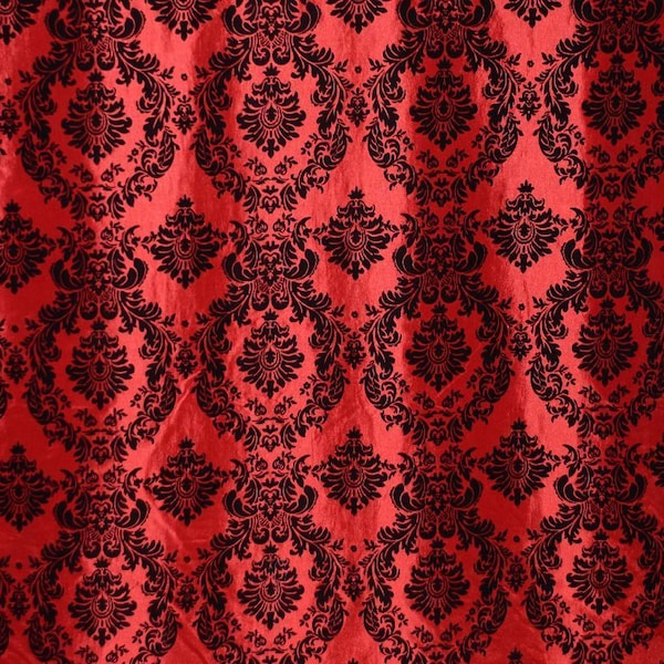 Red and Black Damask Etsy