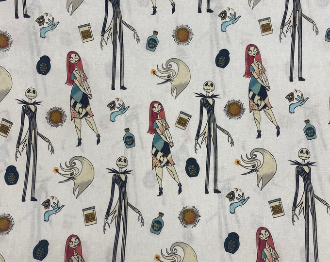 100 % Cotton Fabric - 45 " Wide- Nightmare Before Christmas