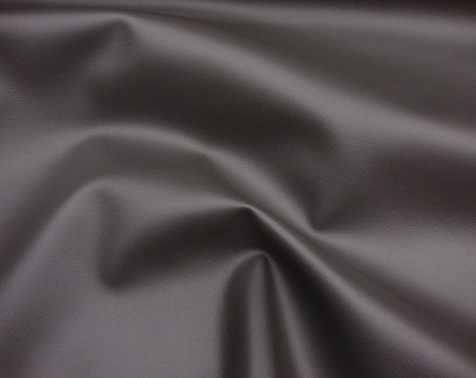 Dark Grey Contract commercial Marine grade upholstery faux leather vinyl 54" Wide Sold BY THE YARD