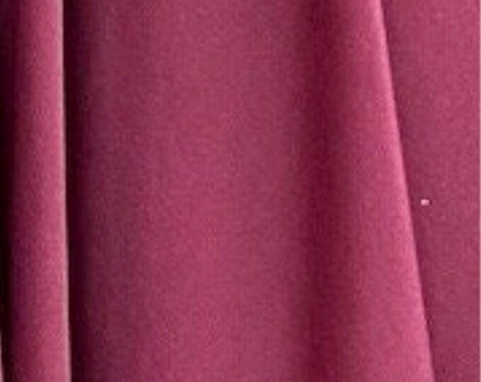 Burgundy interlock 2 way stretch lining fabric, 100% polyester, 60" wide