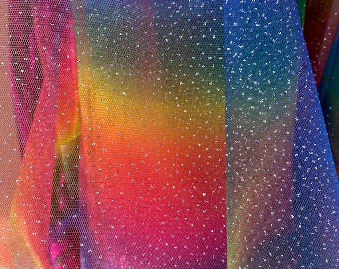 Rainbow sheer studs Draping Craft Wedding Party Decor Fabric
