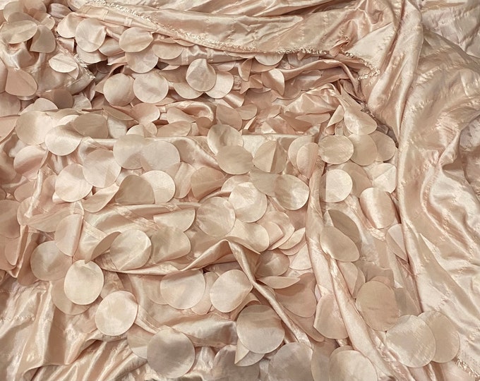 Taffeta Dusty rose peach Round petal / Circle FABRIC 58" Wide by the yard