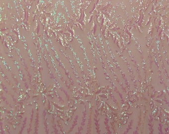 SUTRA , Iridescent , Big Print, Sequin, 4-way Stretch, Fabric 54" Sold By the Yard