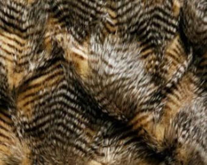 Brown Feathered Shag fabric per yard